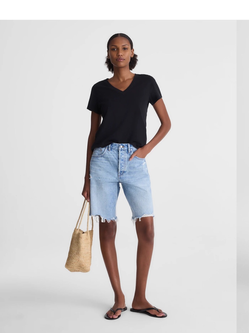 Madewell Women’s Long Denim Shorts NWT - Picture 8 of 9